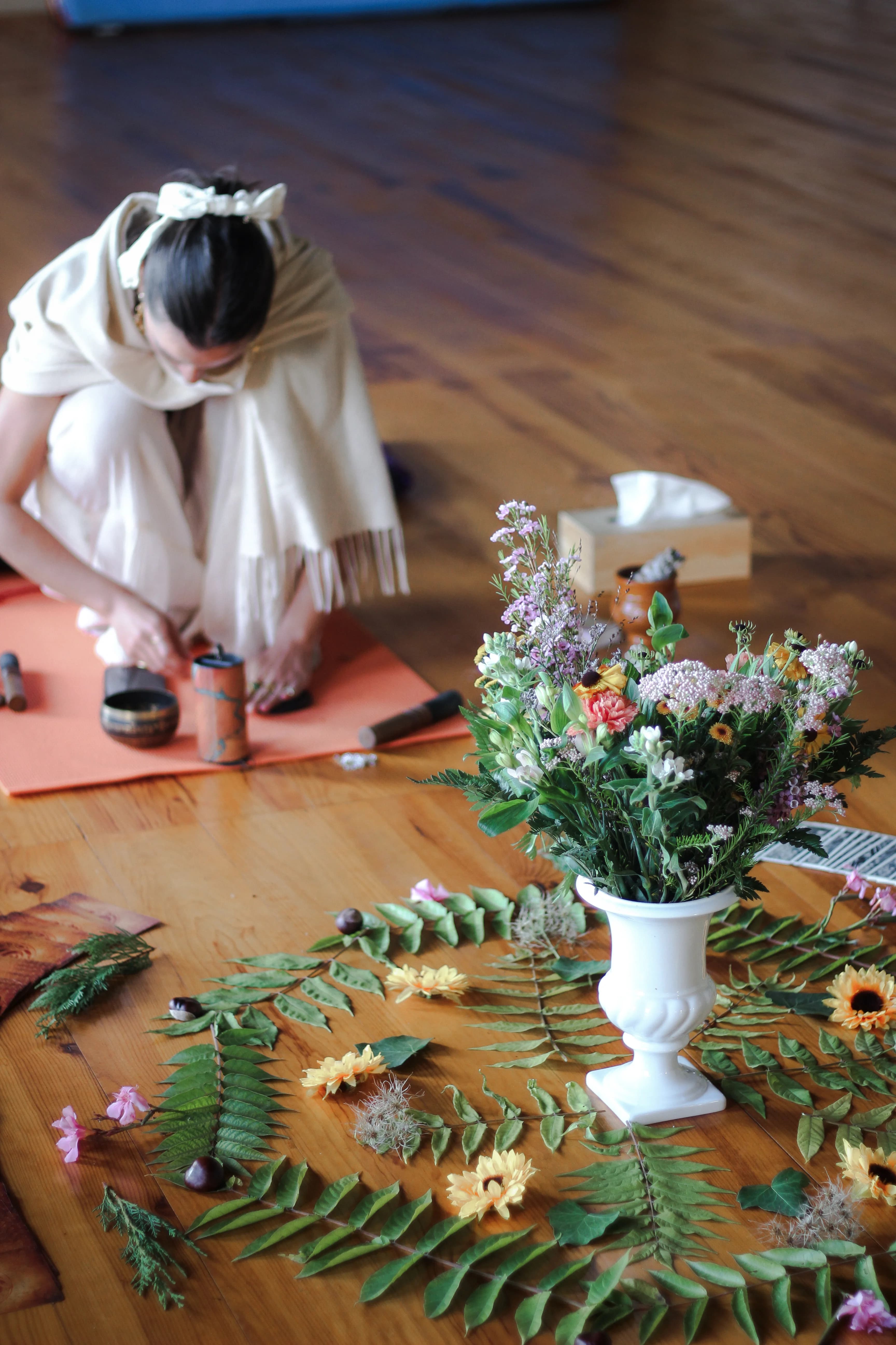 Community of women practicing together