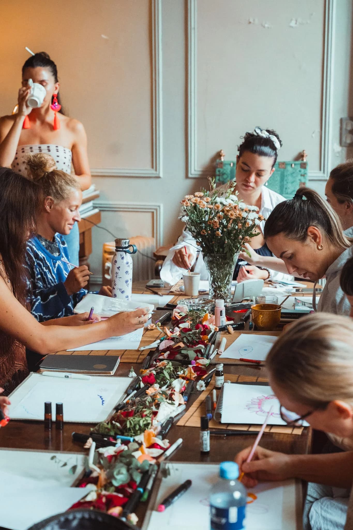 Women gathered for a workshop during retreat
